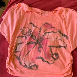 Summer shirt with beautiful flower